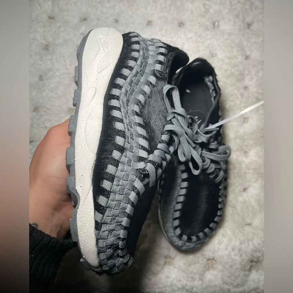 Nike | Air Footscape grosgrain-trimmed calf hair sneakers